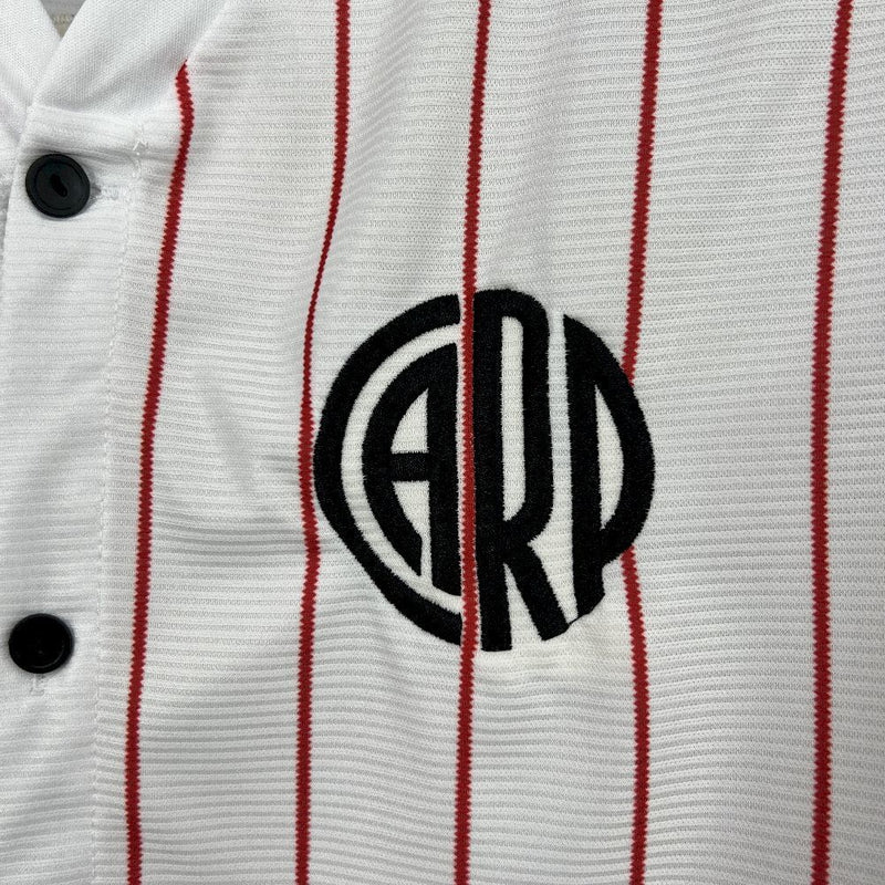 CAMISA DE BASEBOL DO RIVER PLATE 25/26 BRANCO E VERMELHO