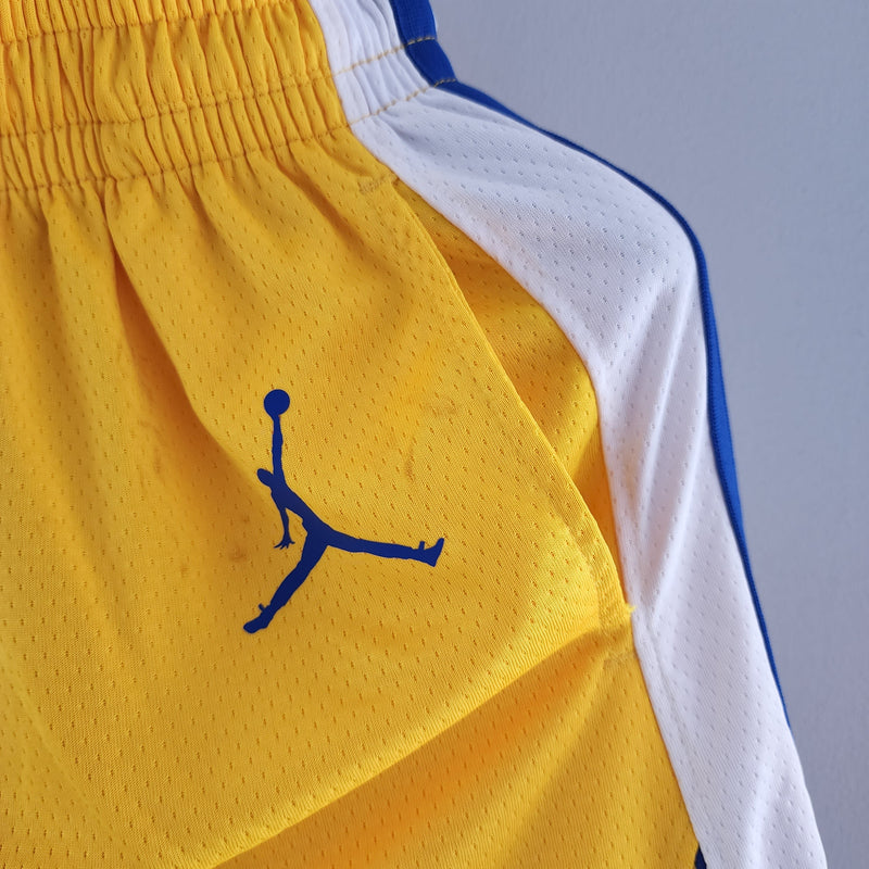 Shorts Golden State Warriors Air Jordan Yellow NBA