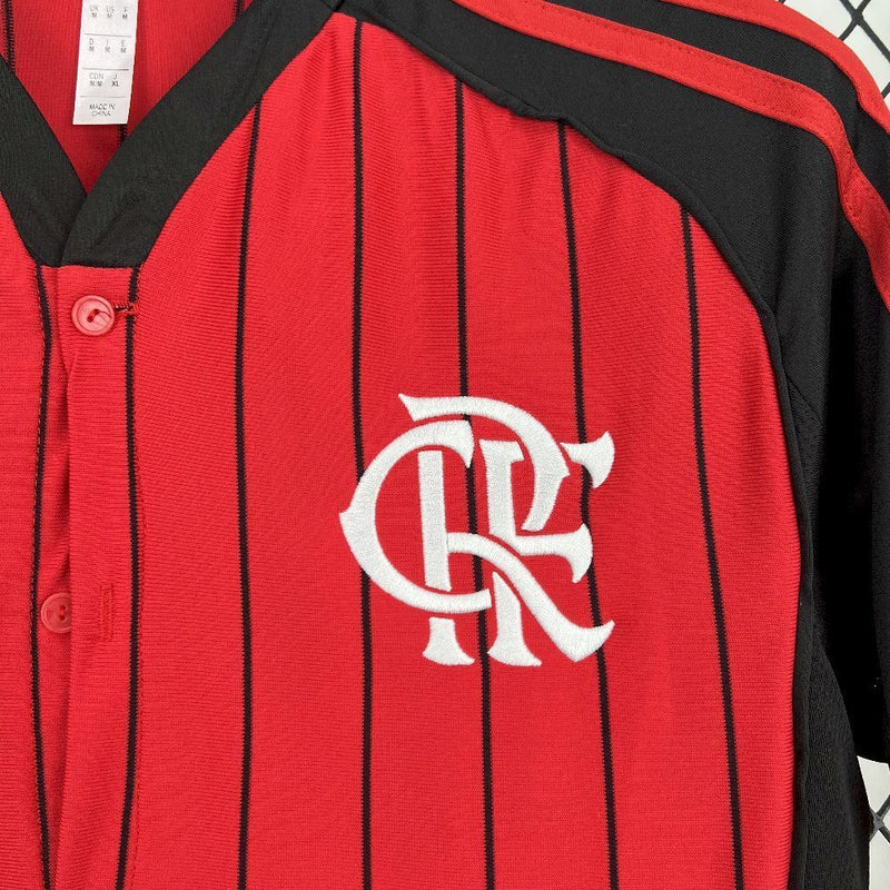 CAMISA DE BASEBOL DO FLAMENGO 25/26 VERMELHO E PRETO
