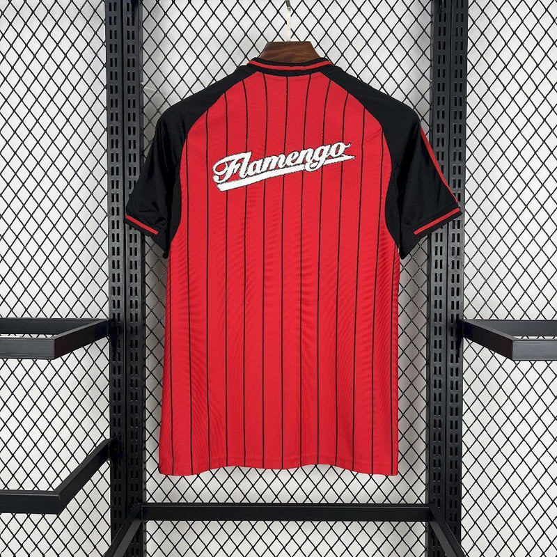 CAMISA DE BASEBOL DO FLAMENGO 25/26 VERMELHO E PRETO