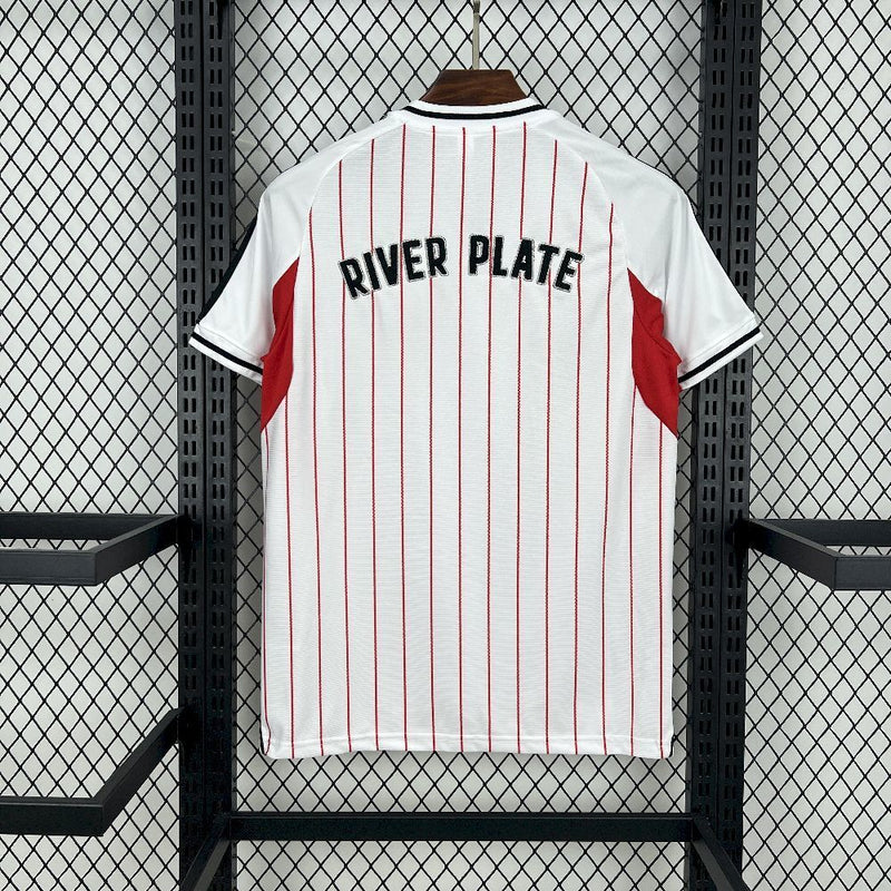 CAMISA DE BASEBOL DO RIVER PLATE 25/26 BRANCO E VERMELHO