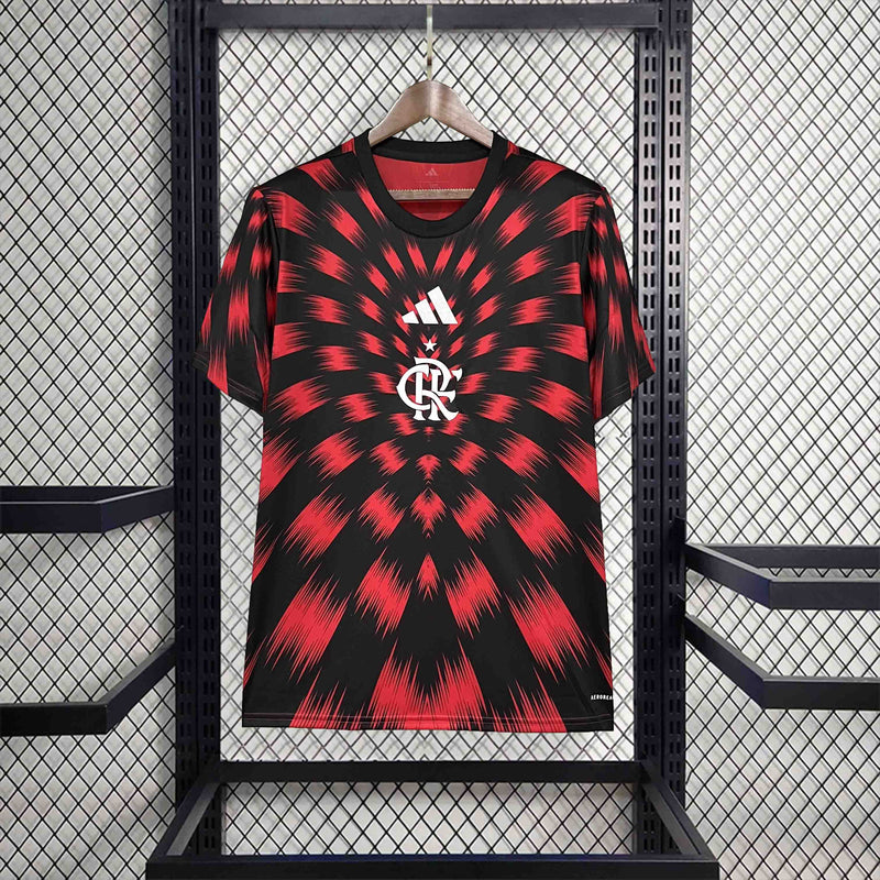 CAMISA DO FLAMENGO 25/26 VERMELHO E PRETO TREINO